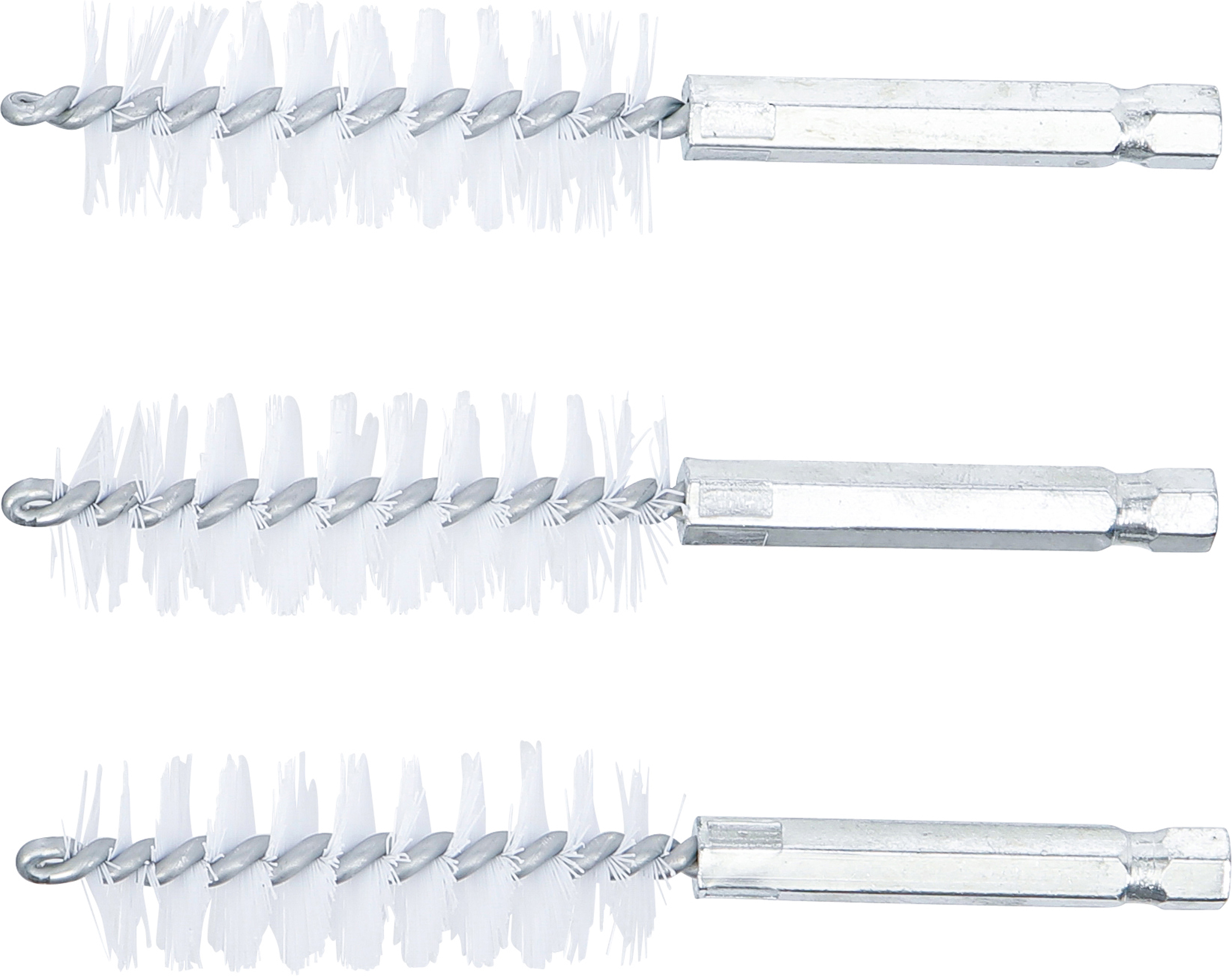 BGS Nylonbürste | 18 mm | Antrieb Außensechskant 6,3 mm (1/4") | 3-tlg.